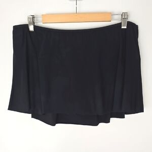 Profile by Gottex Women's Black A-Line Swim Suit Skirt Skort Flowy XL